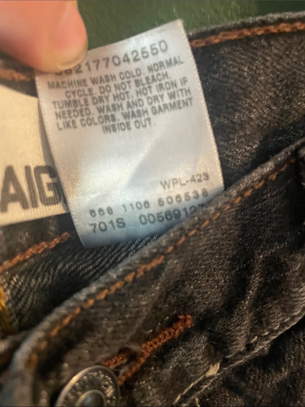 Levi's 569 Y2K Loose Straight Fit Black 34x32 - Picture 4 of 6